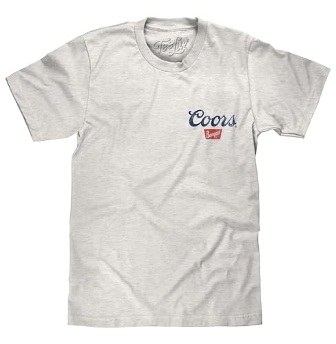 PEOPLE 1 DOT GRAPHIC TEE ASH GRAY Lサイズ Tee Luv Men's Coors Banquet Beer Front and Back Faded Graphic T